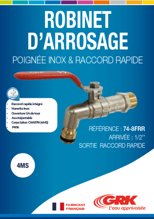 Robinet D Arrosage Avec Poign E En Inox Bs Grk